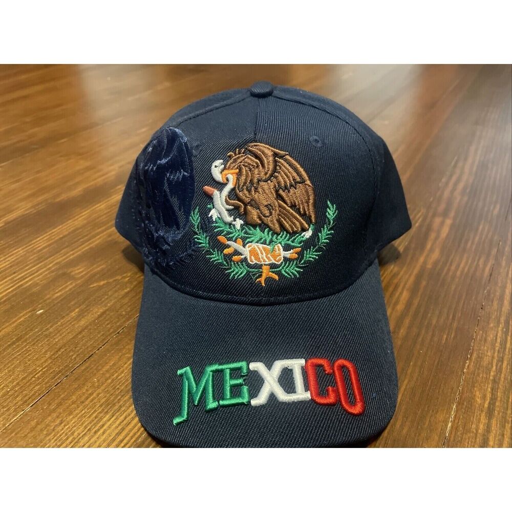 NEW Mexico Hat Baseball Cap Blue Coat of Arms Adjustable Embroidered